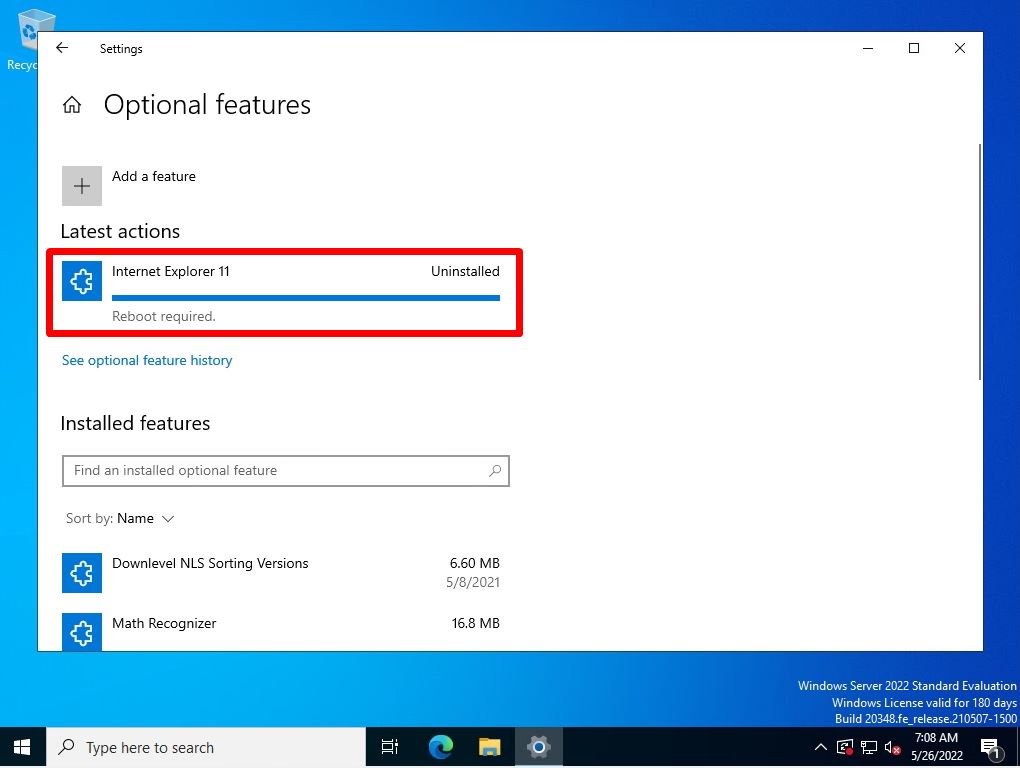 Windows Server 2022 How to remove (disable) Explorer Shima